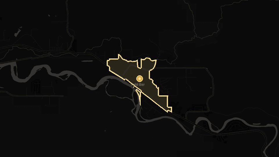 Static map overview of Gold Bar, Washington.