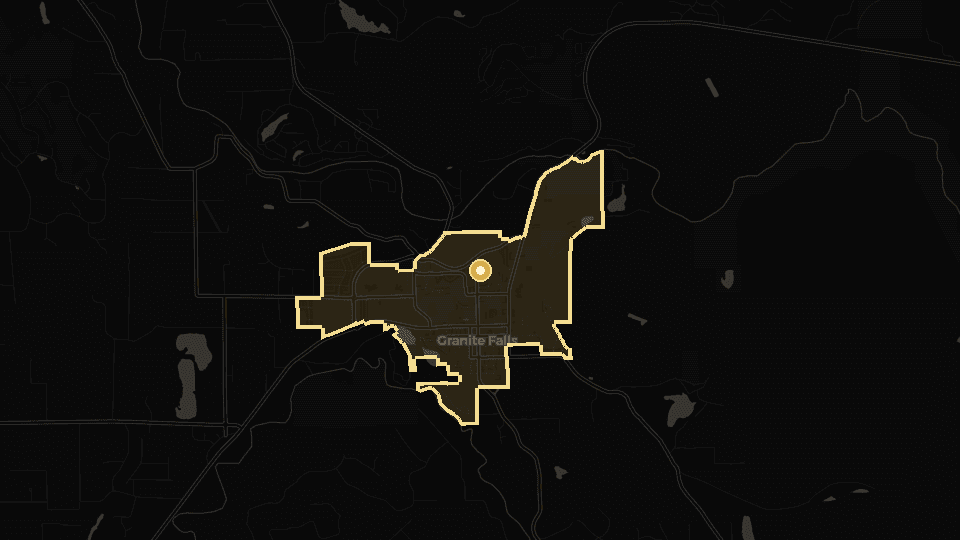 Static map overview of Granite Falls, Washington.